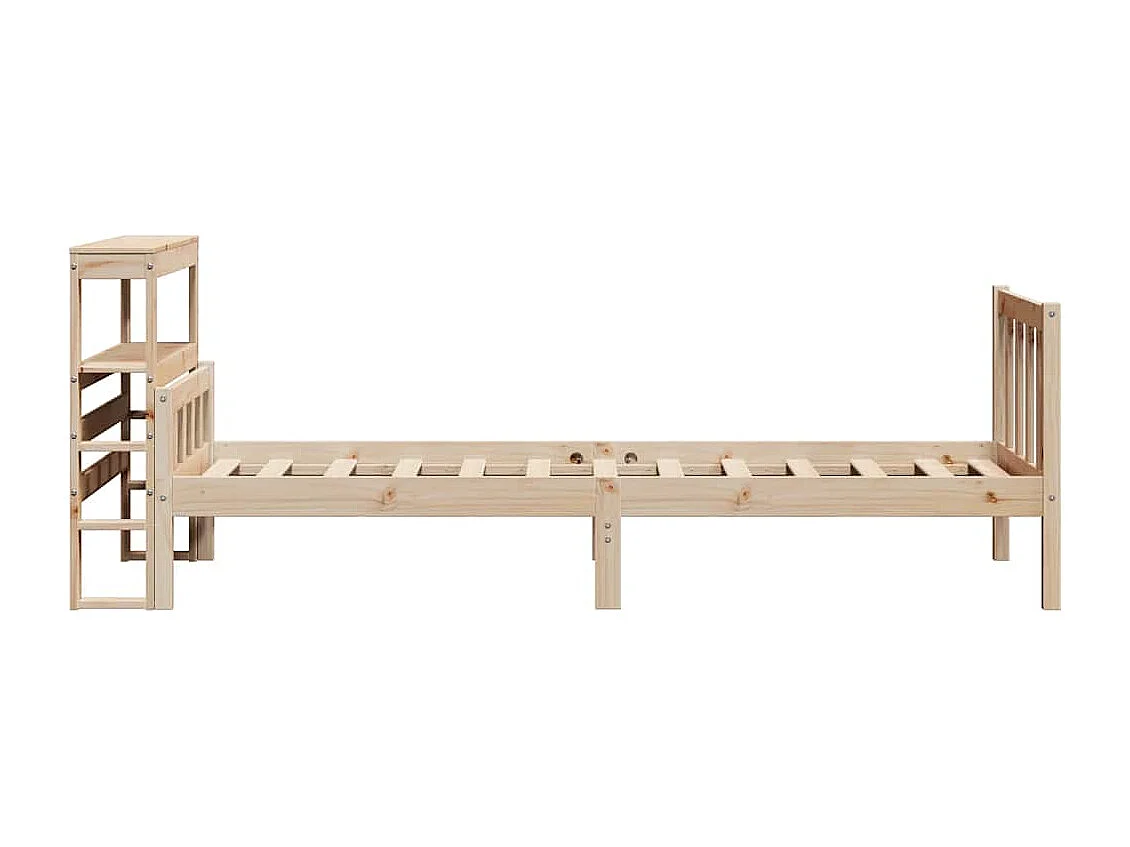 Estructura de cama sin colchón 90x190 cm madera maciza de pino