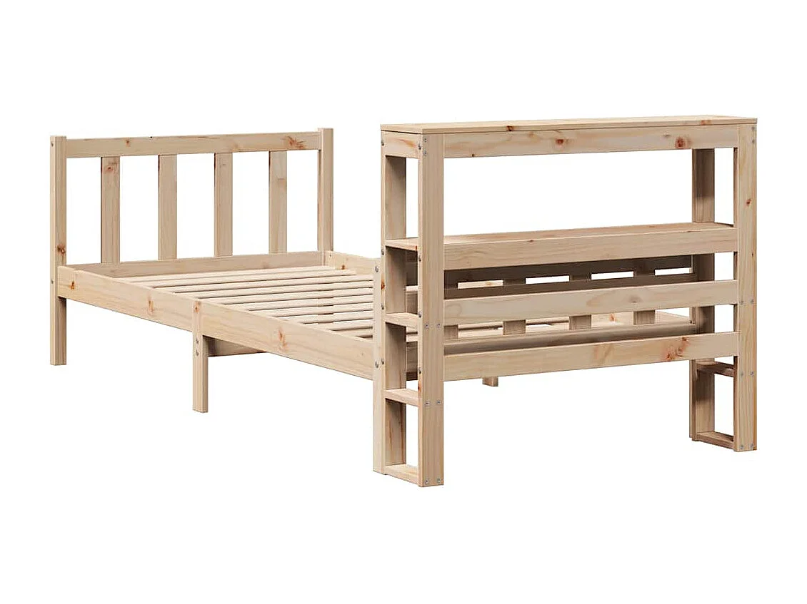 Estructura de cama sin colchón 90x190 cm madera maciza de pino