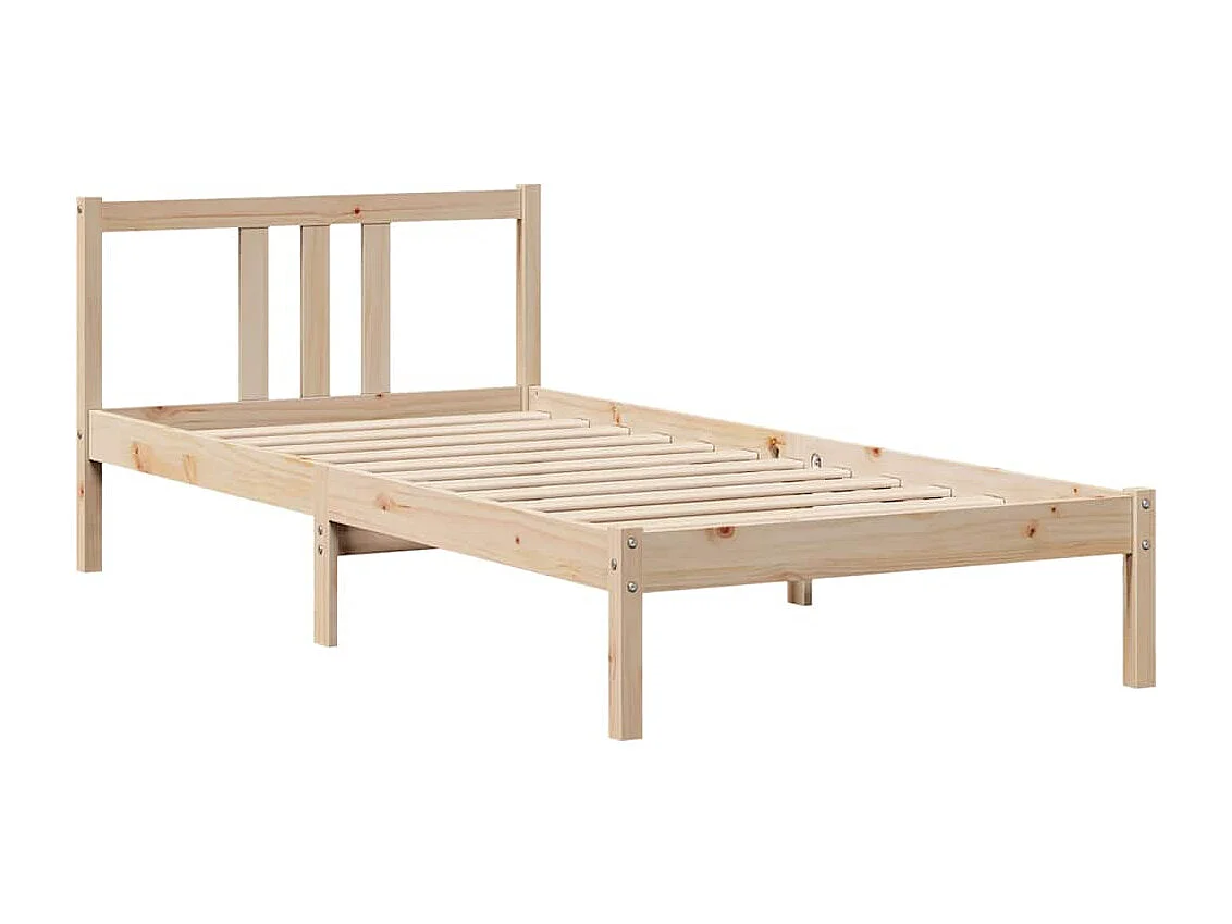 Bibliotheksbett ohne Matratze 90x190 cm Massivholz Kiefer