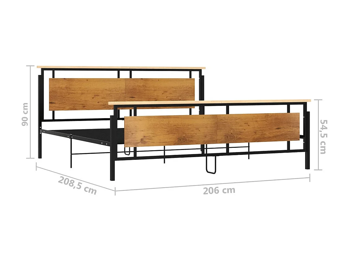 Cadre de lit sans matelas métal 200x200 cm
