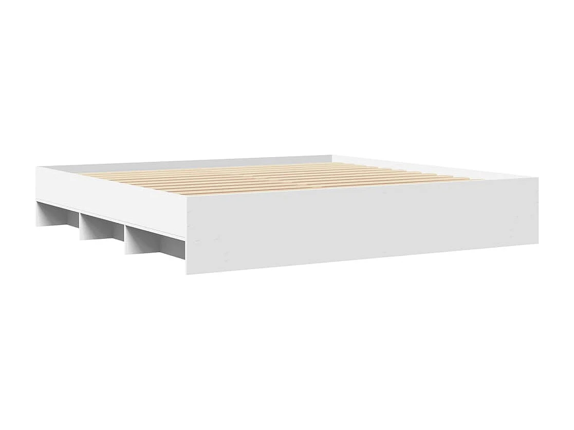 Bettgestell ohne Matratze weiß 180x200 cm Holzwerkstoff