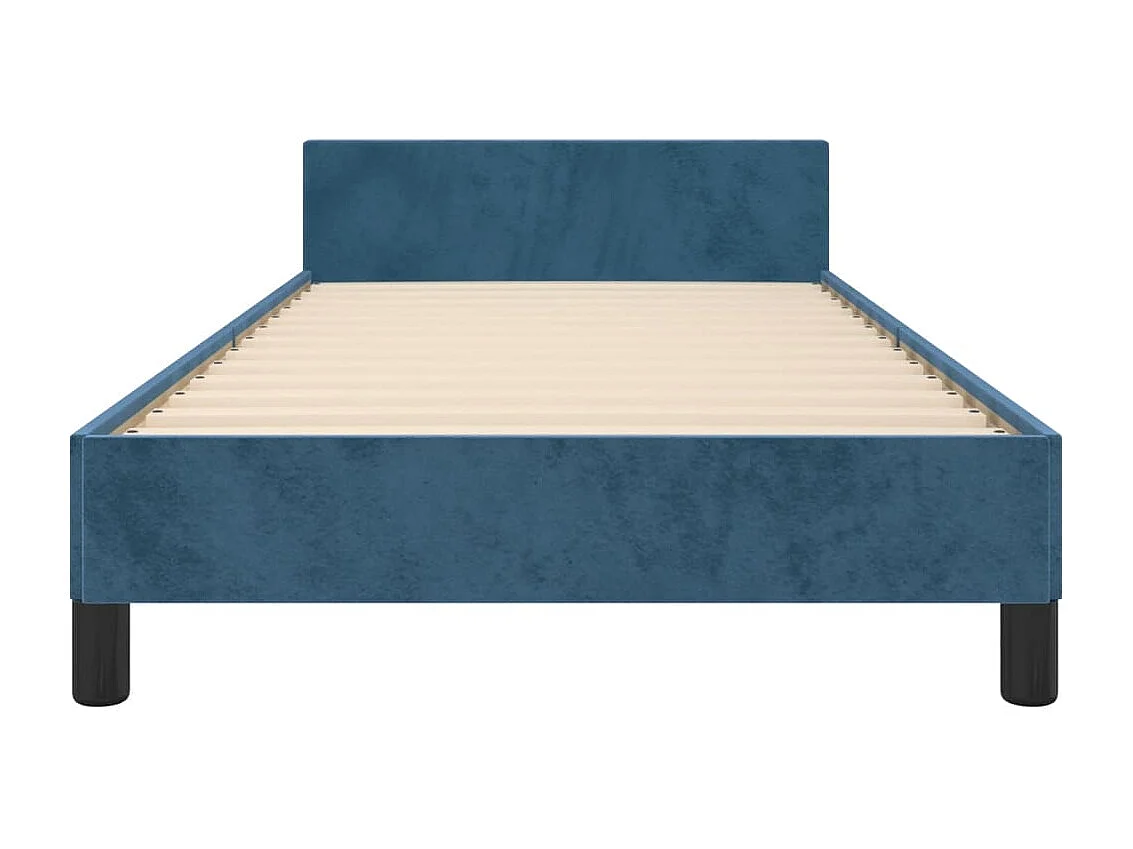 Bedframe zonder matras donkerblauw 80x200 cm fluweel