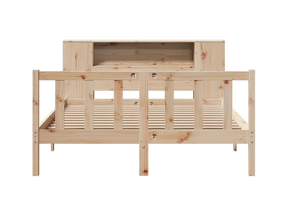 Boekenkastbed zonder matras 135x190 cm massief grenenhout