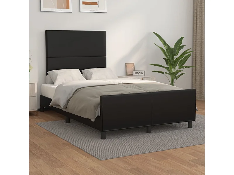 Bedframe zonder matras zwart 120x190 cm kunstleer