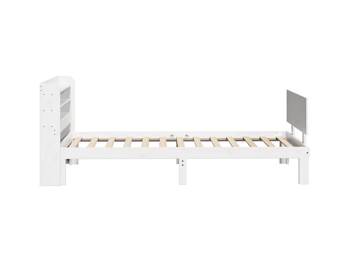 Bedframe met hoofdbord zonder matras wit 100x200 cm