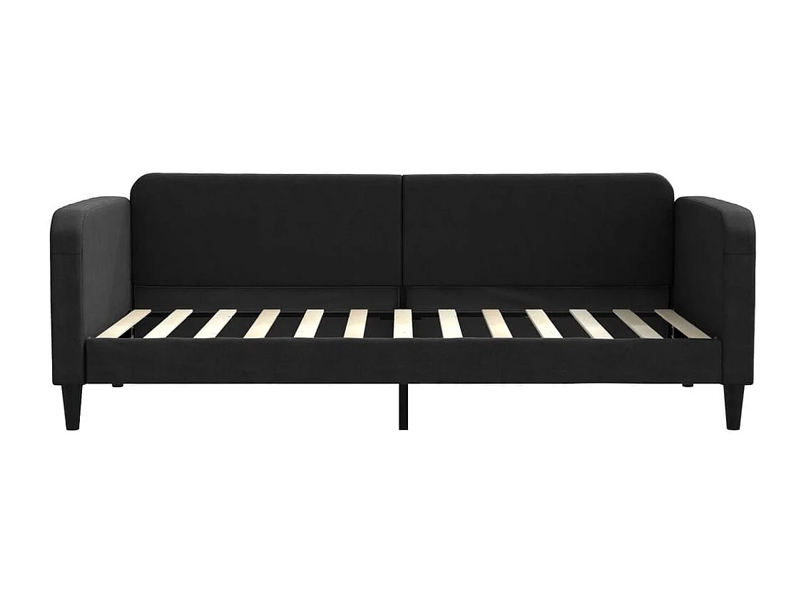 Lit de repos sans matelas noir 90x200 cm tissu