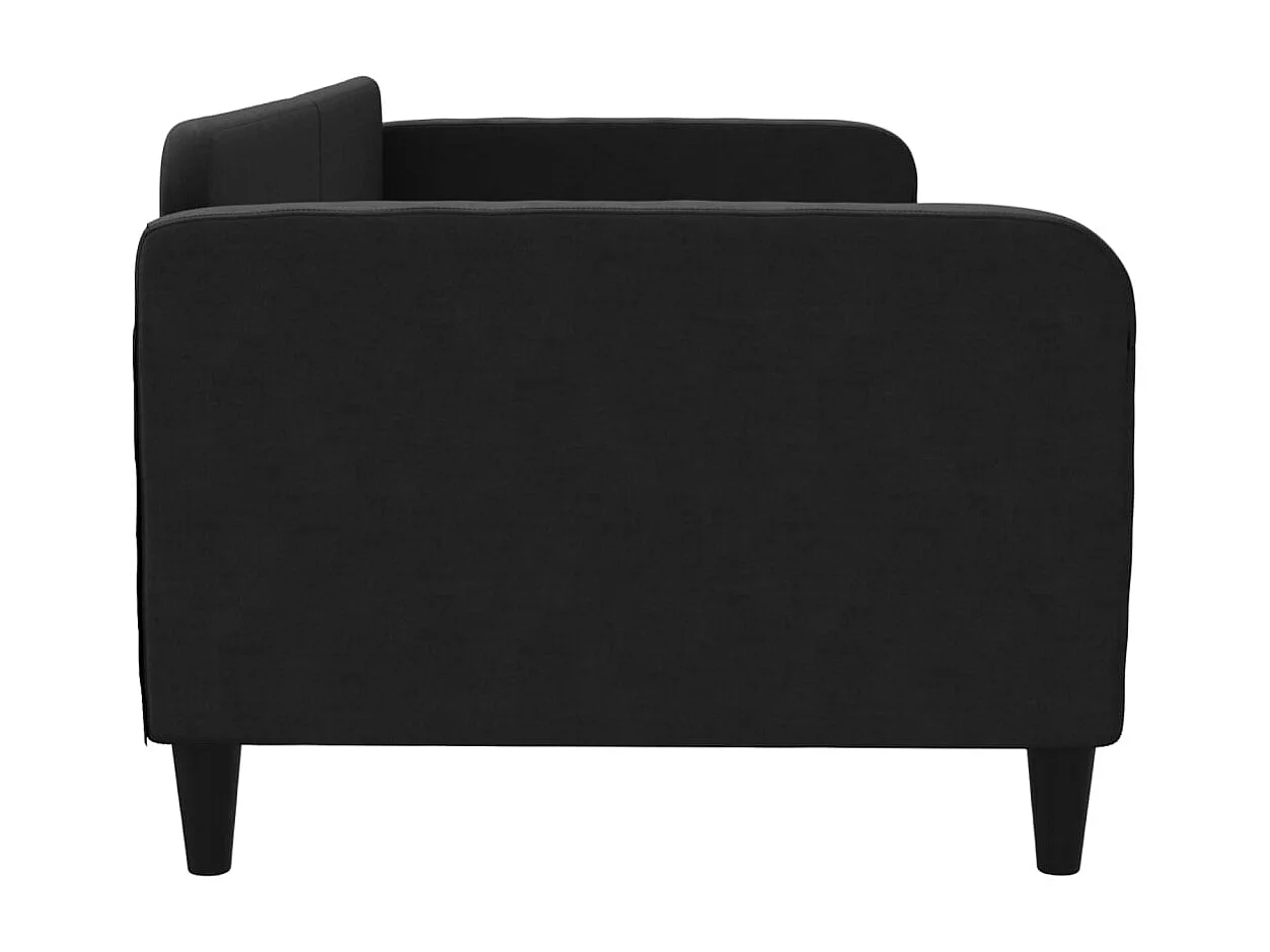 Lit de repos sans matelas noir 90x200 cm tissu