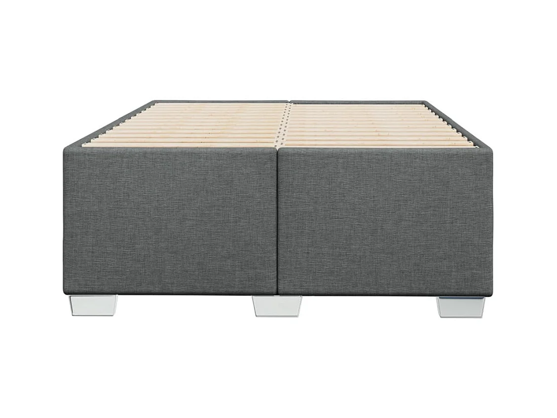 Bedframe zonder matras donkergrijs 120x190 cm stof