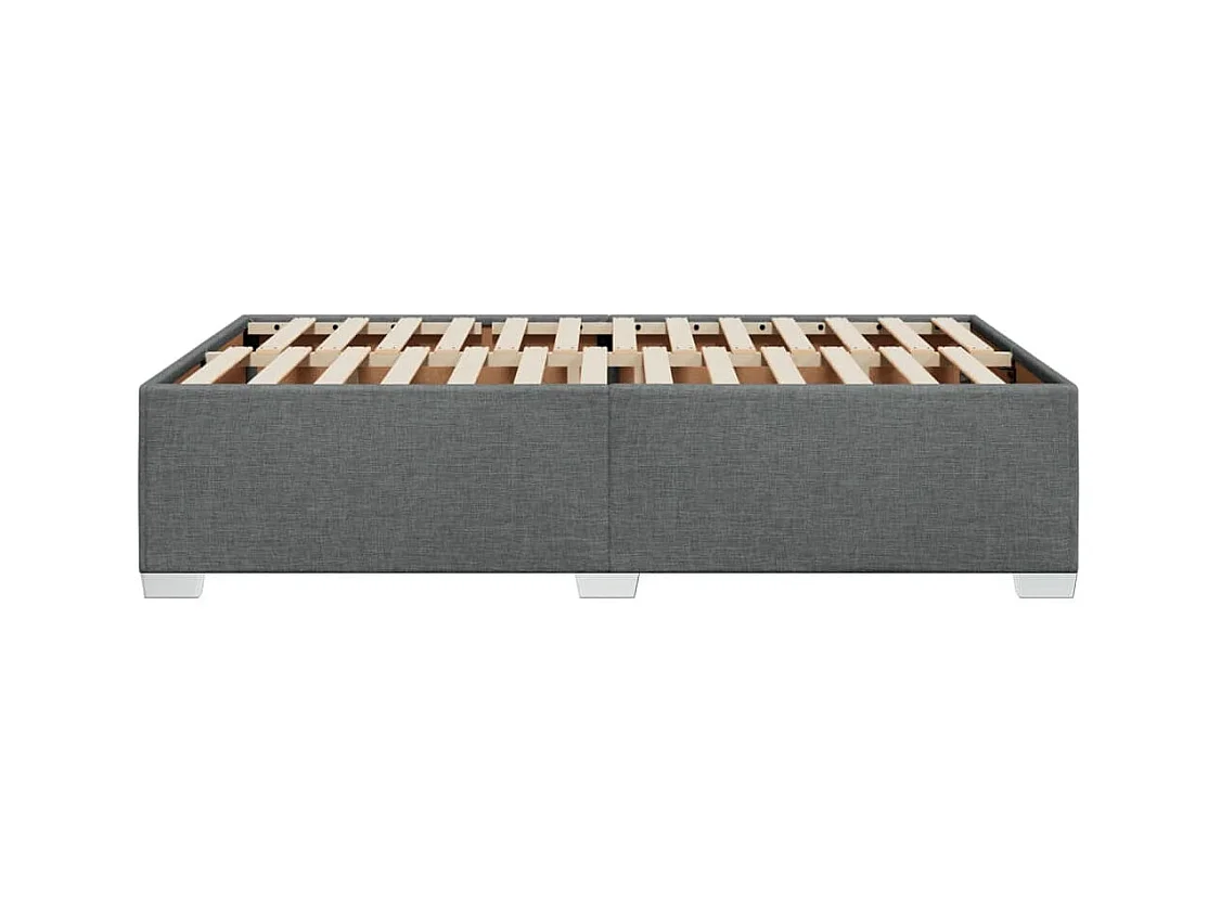 Bedframe zonder matras donkergrijs 120x190 cm stof