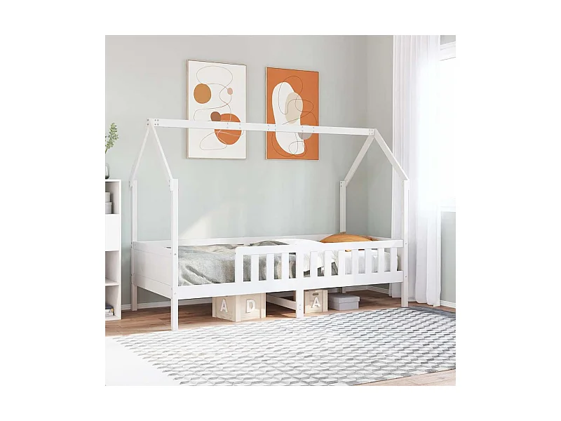 Kinderbettgestell Hausform ohne Matratze Kiefer