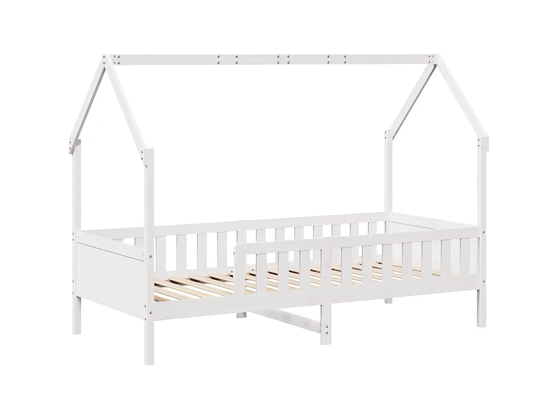 Kinderbedframe huisvorm zonder matras grenen
