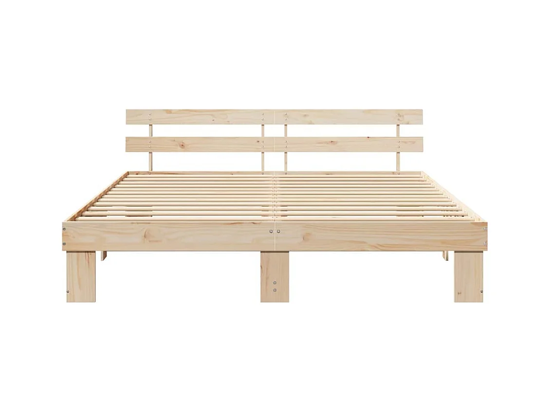 Bettgestell mit Kopfteil Braun 180 x 200 cm