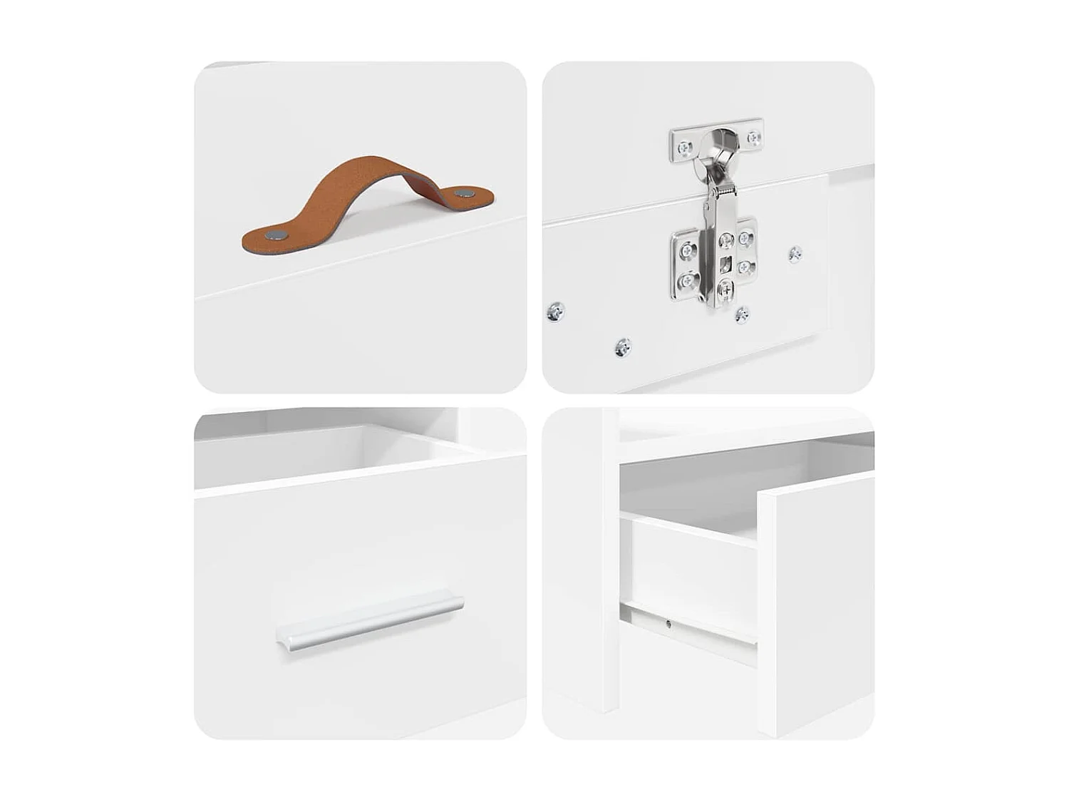 Estructura de cama con almacenaje Blanco 80 x 200 cm Madera de ingeniería