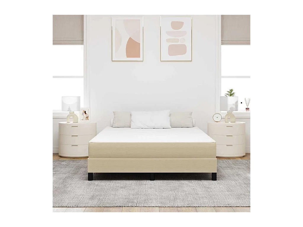 Matelas de Lit avec matelas Vert 140 x 200 cm tissu