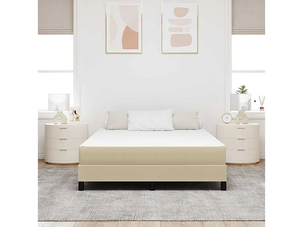 Matelas de Lit avec matelas Vert 140 x 200 cm tissu