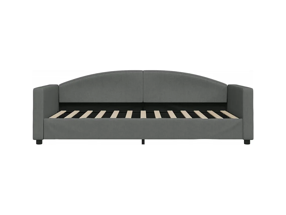 Diván sin colchón tejido gris oscuro 90x200 cm