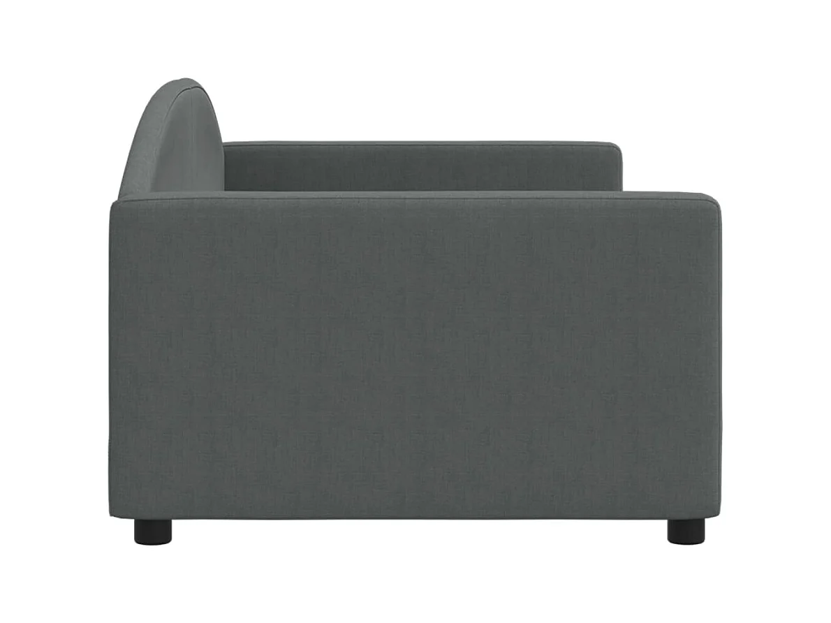 Diván sin colchón tejido gris oscuro 90x200 cm