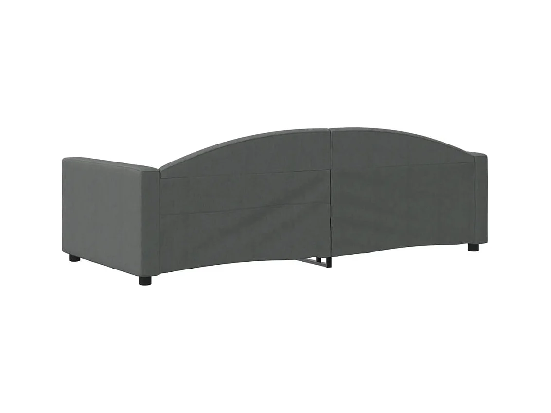 Diván sin colchón tejido gris oscuro 90x200 cm