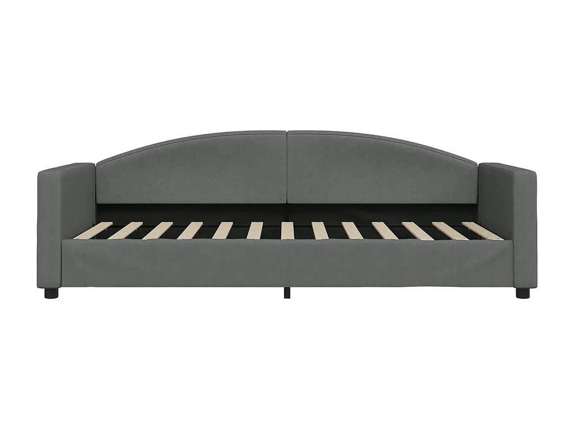 Lit de repos sans matelas gris foncé 90x200 cm tissu