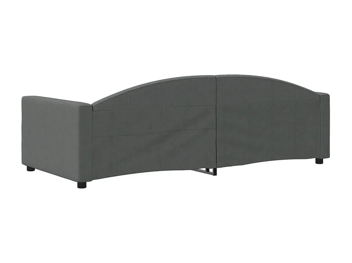 Lit de repos sans matelas gris foncé 90x200 cm tissu