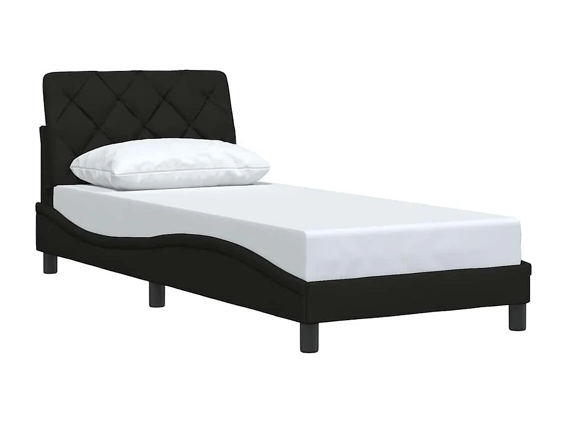 Bedframe zonder matras zwart 90x190 cm stof
