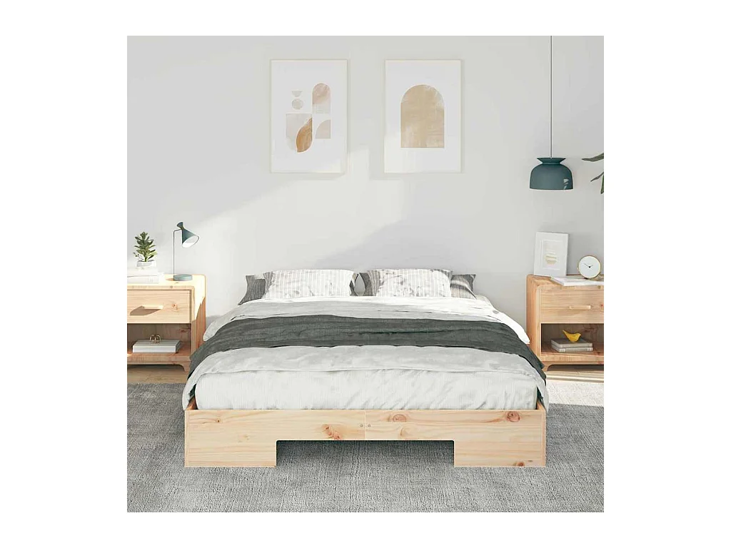 Hochbeetgestell Braun 140 x 200 cm Massivholz Kiefer