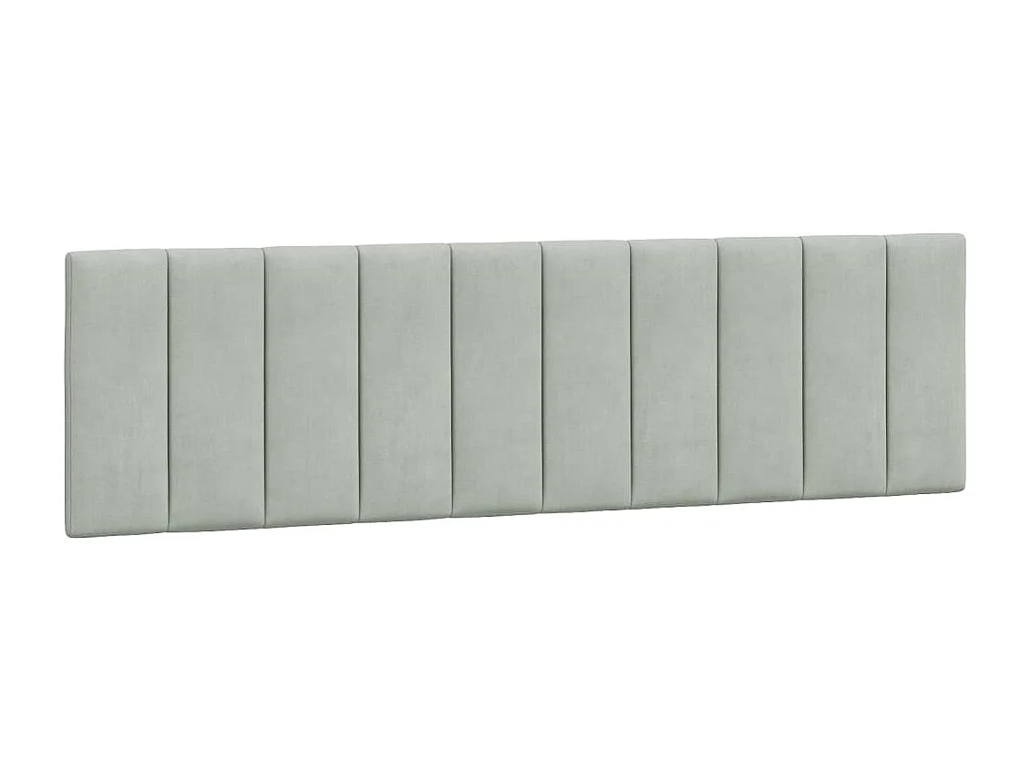 Cadre de lit sans matelas gris clair 180x200 cm velours
