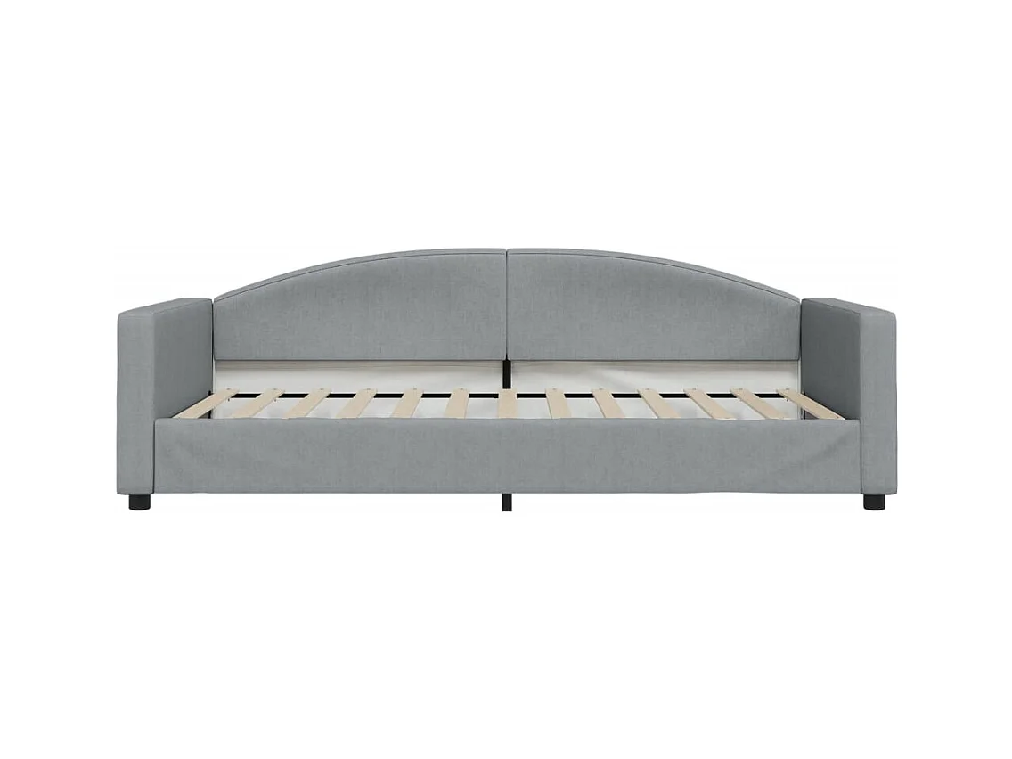 Hellgraues Tagesbett 100x200 cm Stoff