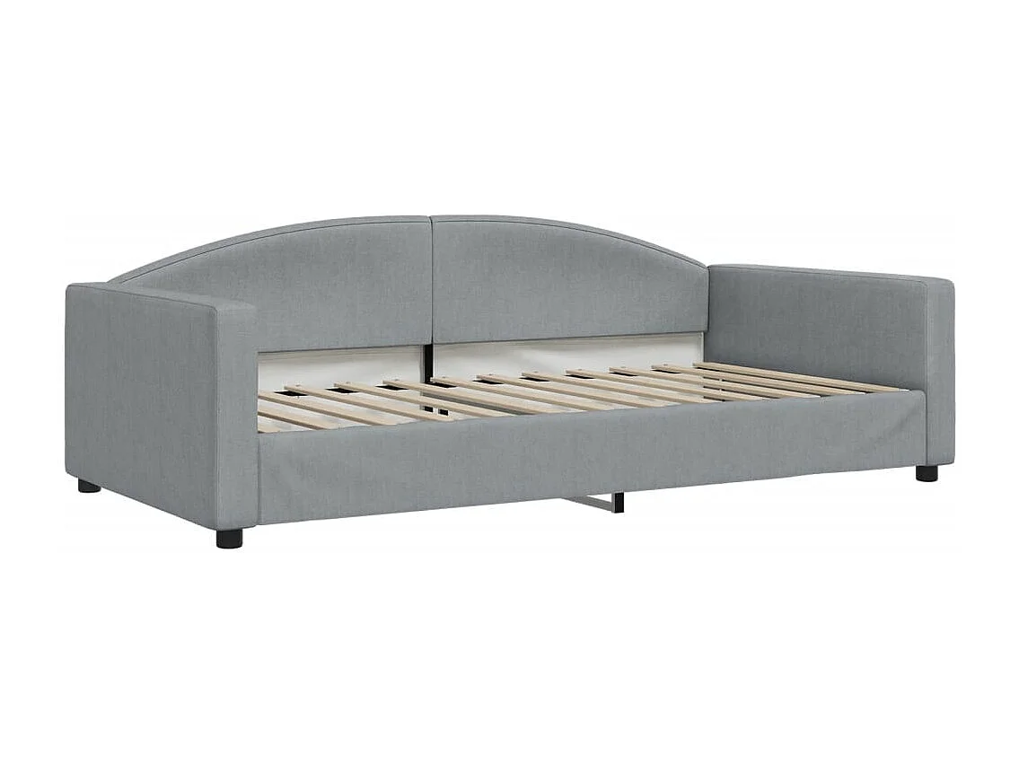 Lit de repos gris clair 100x200 cm tissu