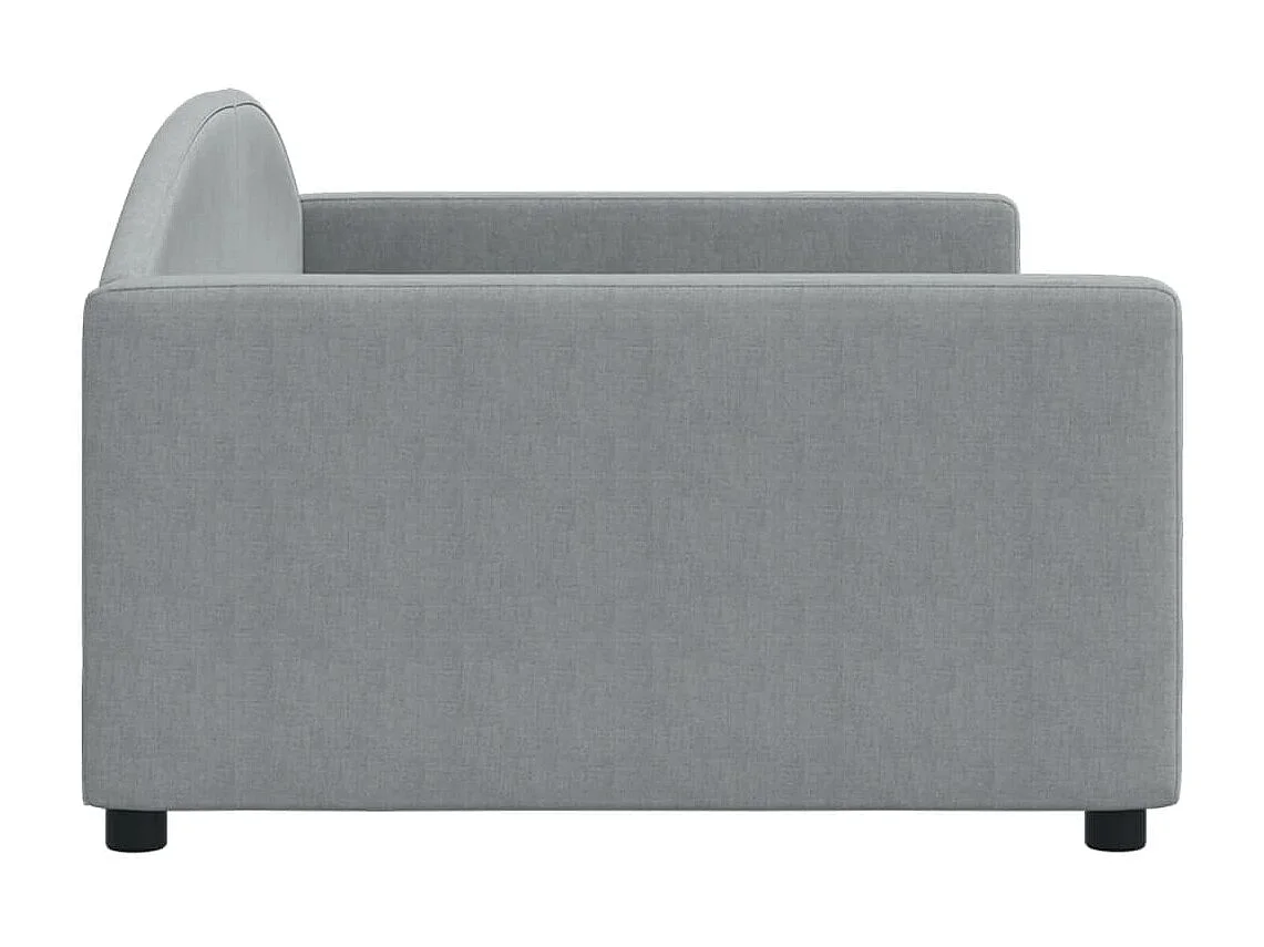 Lit de repos gris clair 100x200 cm tissu