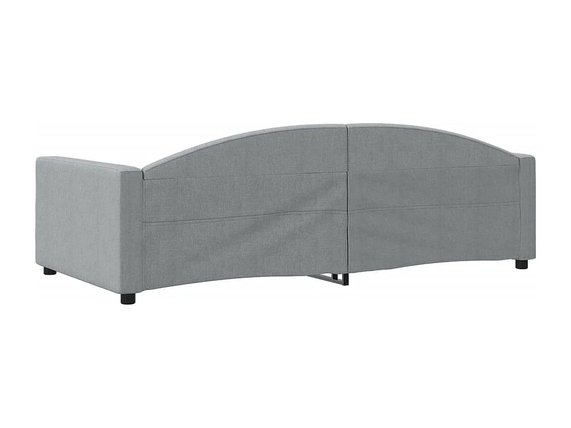 Lit de repos gris clair 100x200 cm tissu