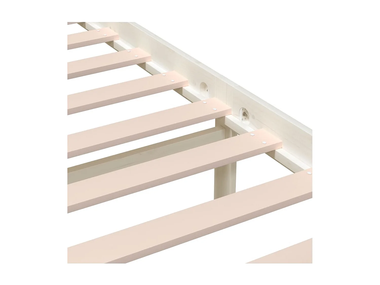 Struttura letto senza materasso in legno massello bianco 160x200 cm