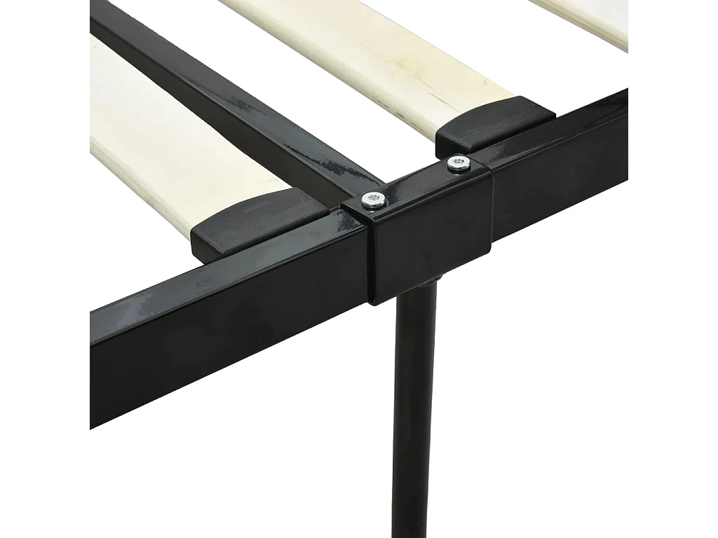 Struttura letto senza materasso con baldacchino nero 140x200 cm in metallo