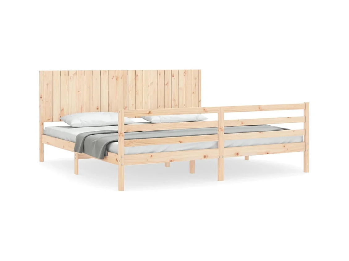 Struttura letto senza materasso 200x200 cm in legno massello