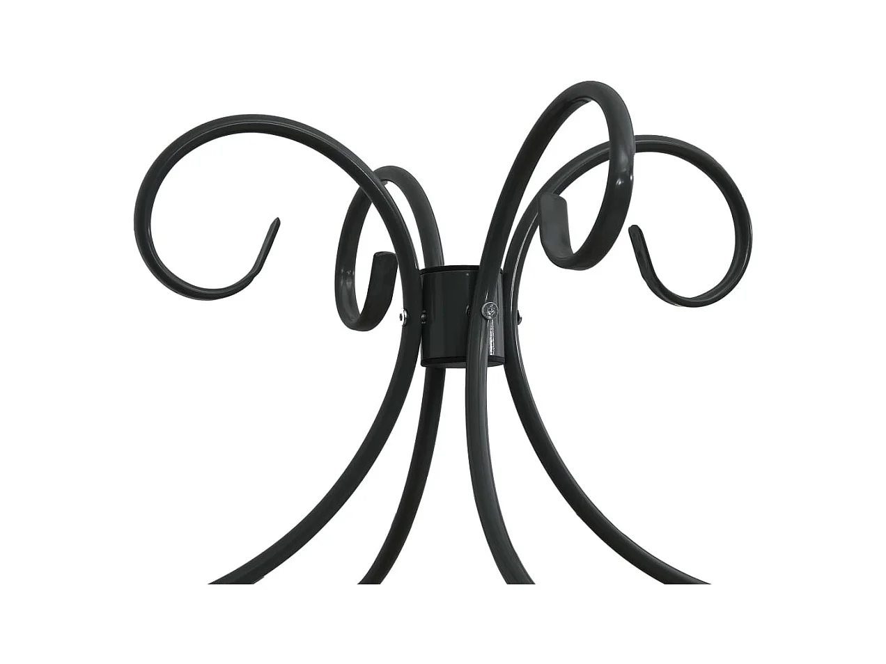 Estructura de cama con dosel de metal negro 140 x 200 cm