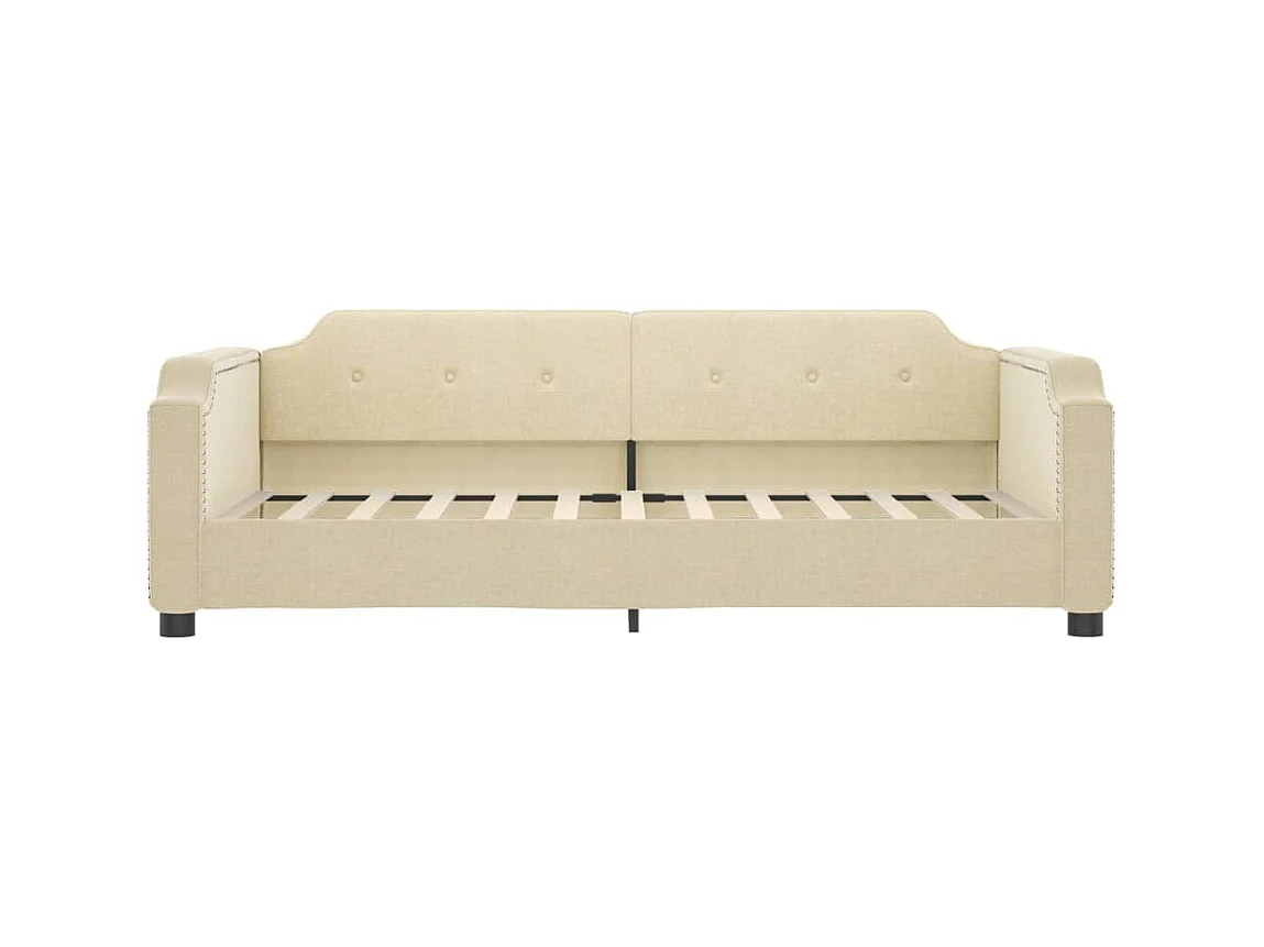 Daybed zonder matras crème 90x200 cm stof