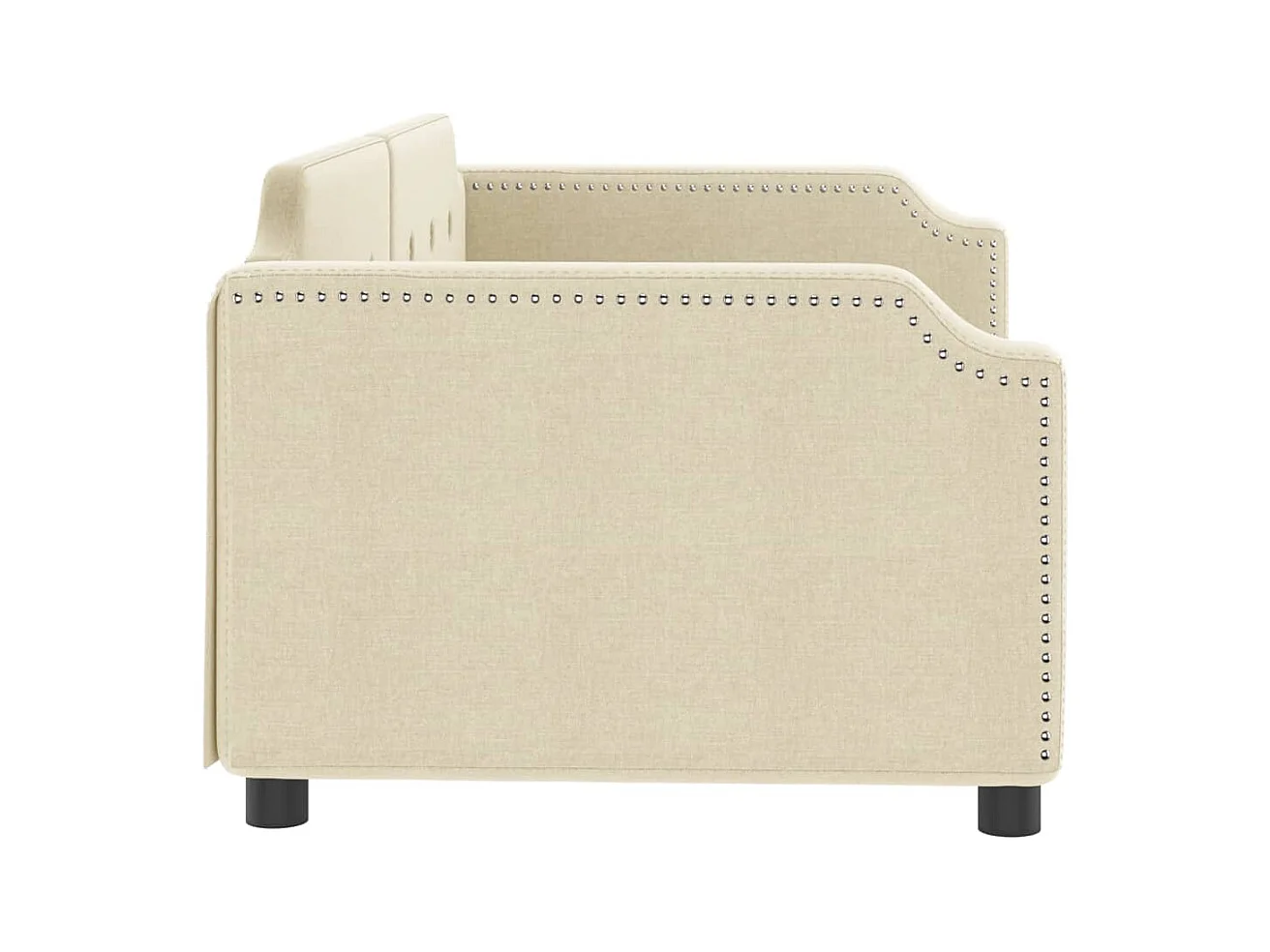 Daybed zonder matras crème 90x200 cm stof