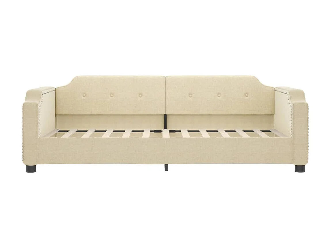 Daybed zonder matras crème 90x200 cm stof