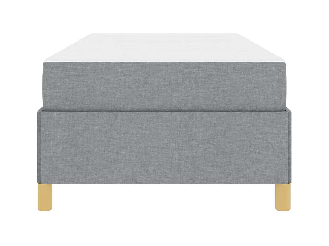 Letto box spring Grigio chiaro, bianco e grigio chiaro 90 x 190 cm
