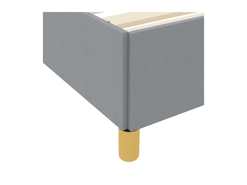 Letto box spring Grigio chiaro, bianco e grigio chiaro 90 x 190 cm