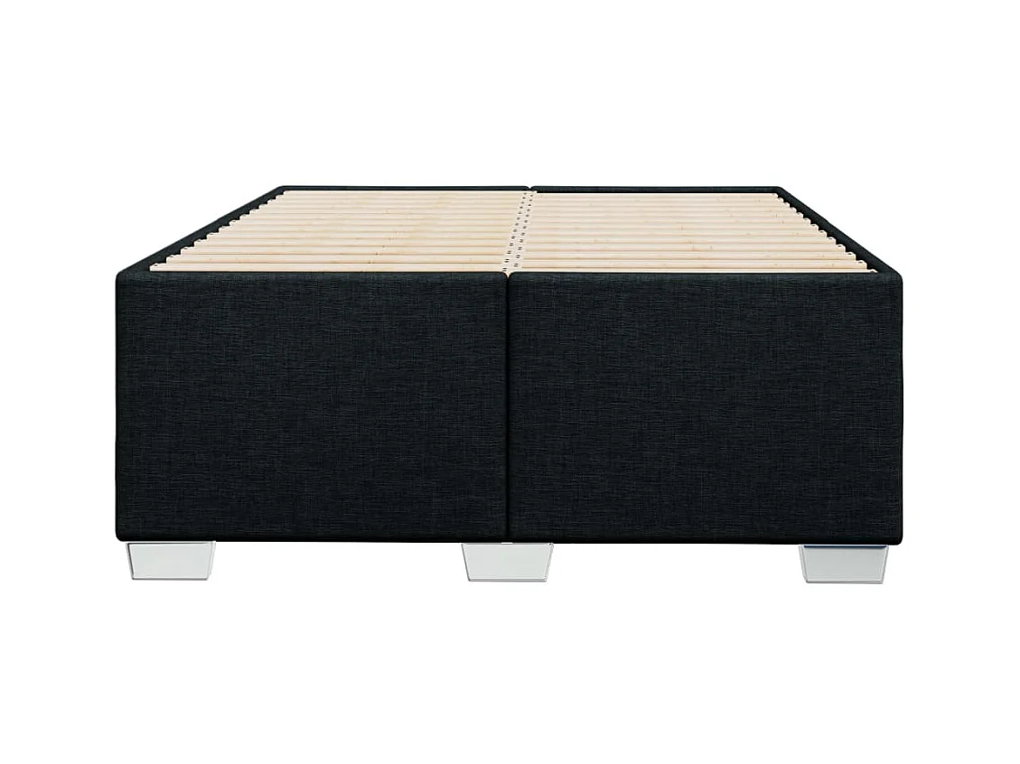 Zwarte matrasloze bedframe 120x190 cm stof