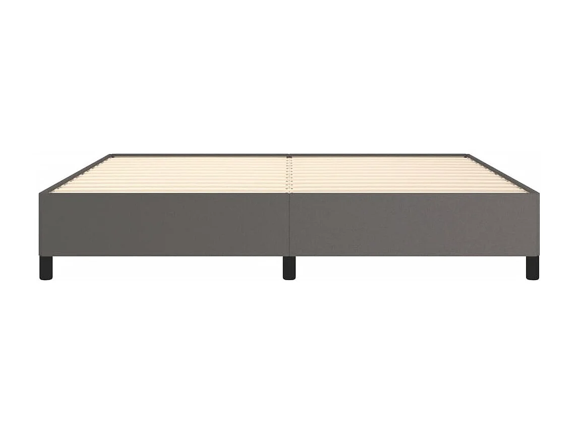 Struttura letto senza materasso grigio 200x200 cm similpelle