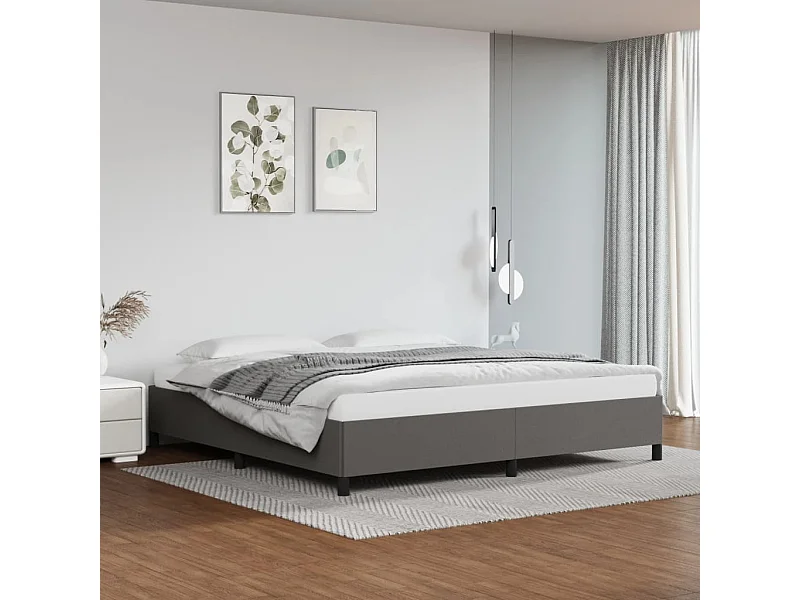 Struttura letto senza materasso grigio 200x200 cm similpelle