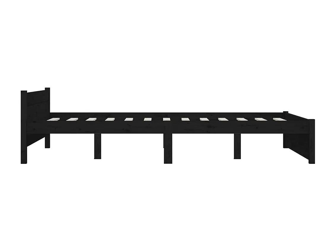 Estructura de cama sin colchón con cajones color negro