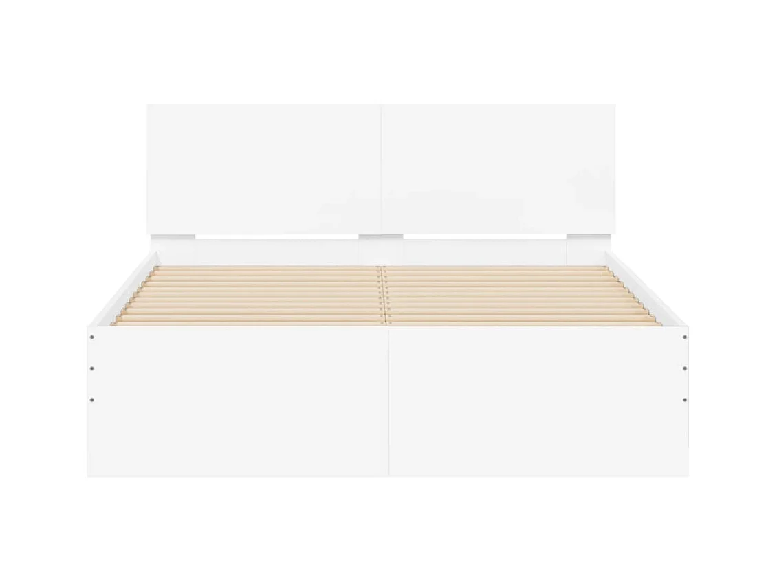 Estructura de cama blanca sin colchón 120x190 cm
