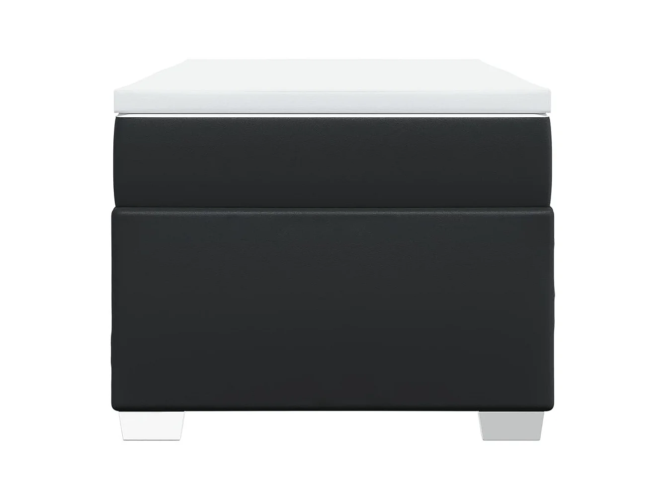 Lattenbodem met matras Zwart 90x200 cm Kunstleer