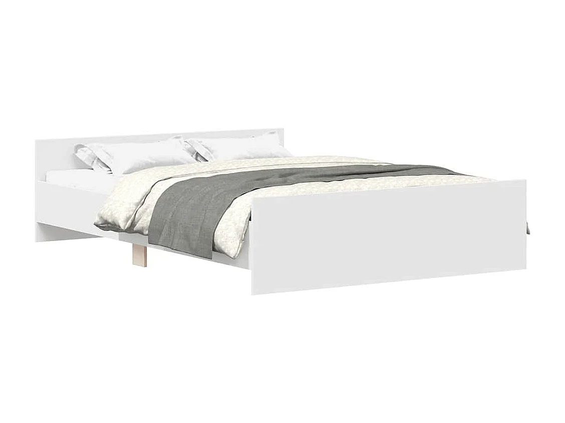 Cadre de lit sans matelas blanc 140x190 cm