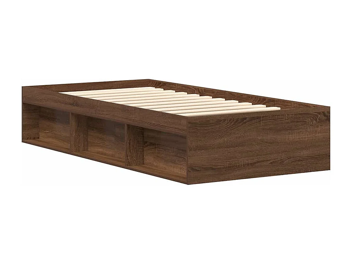 Cadre de lit sans matelas chêne marron 100x200 cm