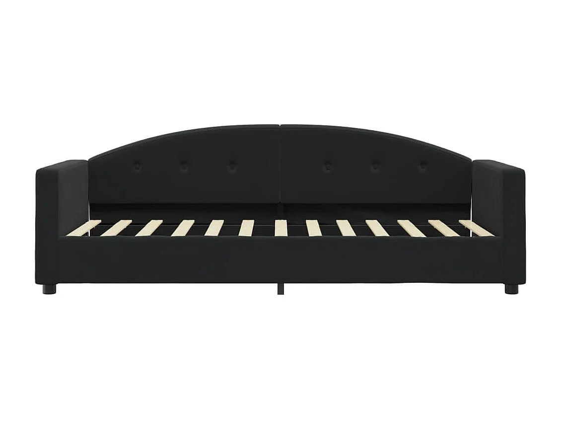 Lit de jour avec matelas noir 80x200 cm velours