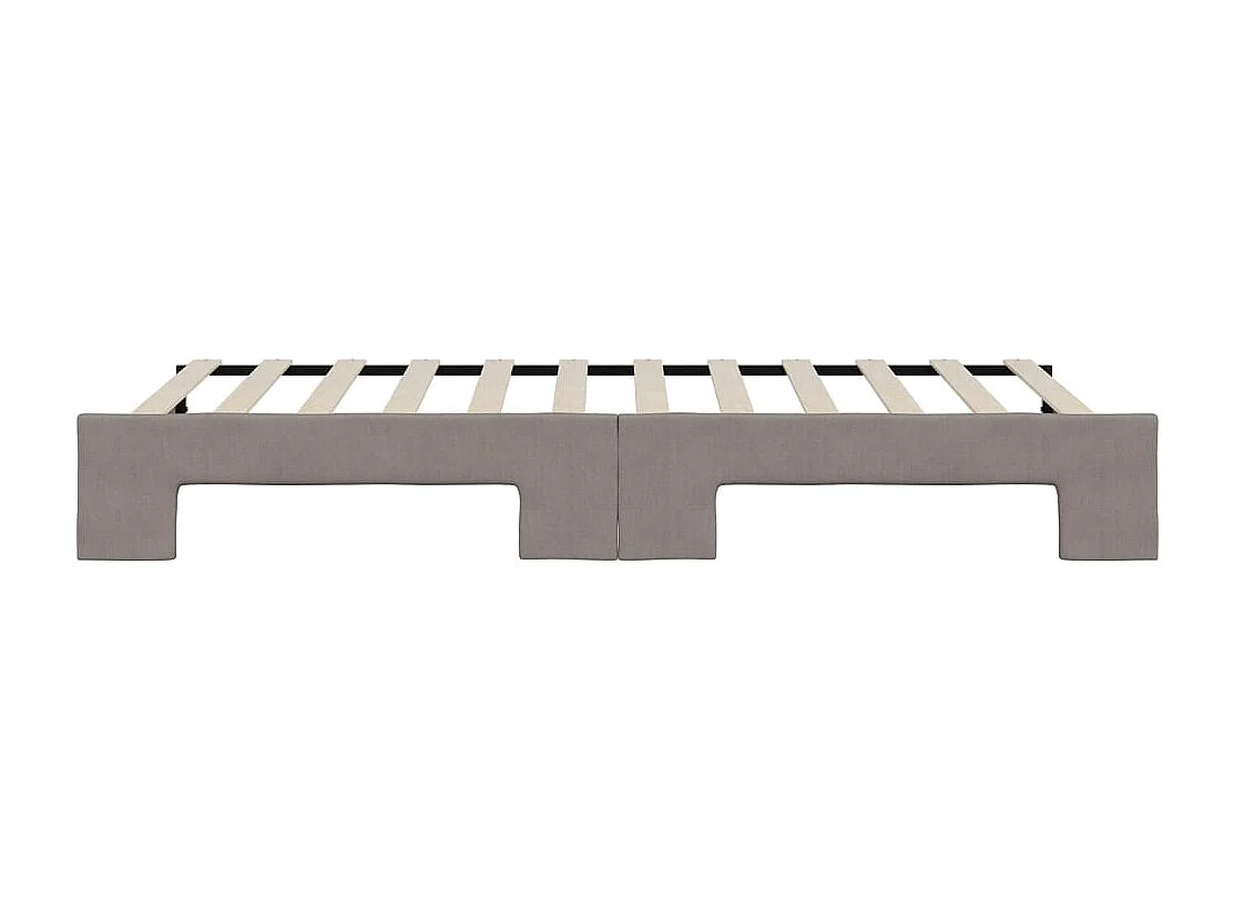 Cama de día con nido sin colchón color topo 90x200 cm